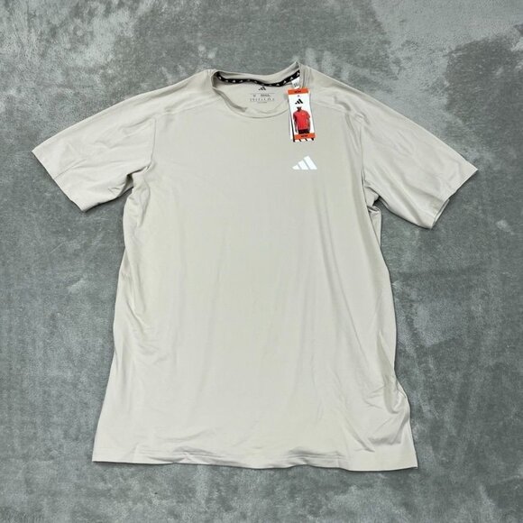 Adidas Mens Medium Regular Fit T-Shirt Gray Activewear Athletic a0346 - Picture 1 of 8